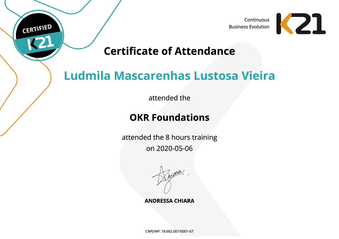 Certificado K21